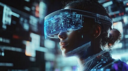 Poster - Mixed reality experience featuring augmented reality visuals and digital textures