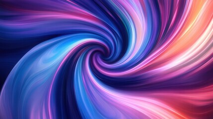Aufkleber - Colorful swirling patterns create a dynamic and balanced abstract background with modern vibrant hues of blue, purple, and pink