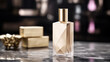 © NongKirana - sleek perfume bottle with metallic cap sits elegantly on marble surface