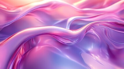 Aufkleber - iridescent abstract metallic shapes floating above water surreal design modern wallpaper