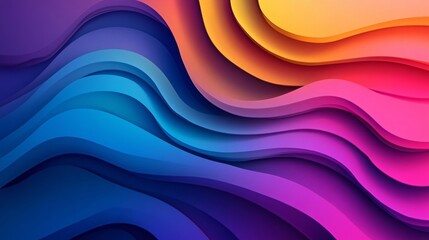 Poster - Colorful abstract wave pattern background flowing smoothly
