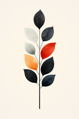 Aufkleber - A contemporary minimalist illustration showcasing a sustainable emblem crafted from artistically