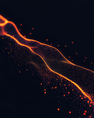 Aufkleber - A sophisticated digital composition capturing the sleek flow of radiant neon code dynamically