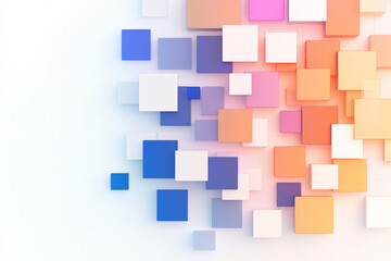 Aufkleber - Surreal digital mosaic of interlocking circuits with soft gradient overlays and luminous