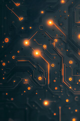 Fototapete - Ethereal digital painting of abstract circuit boards with soft ambient lighting and luminescent