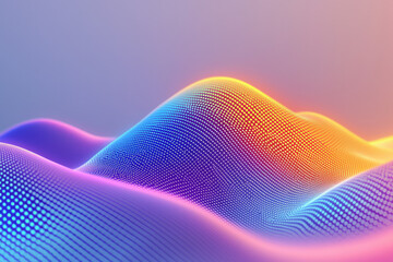 Aufkleber - Minimalist design showcasing a bold, pulsating stream of neon data flowing horizontally, with crisp