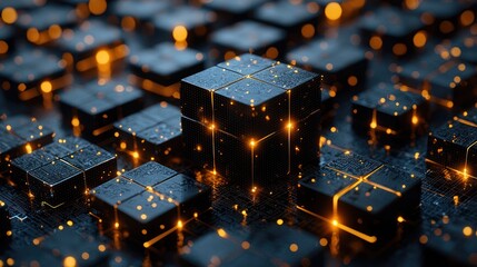 Abstract digital network cubes