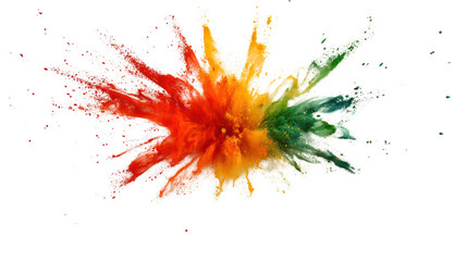Aufkleber - A vibrant burst of color featuring red, yellow, and green paint splashes on a black background, perfect for creative projects and designs.