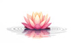 © Alex_Kalin - Watercolor lotus flower floating on calm water