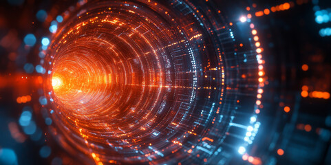 Leinwandbilder - The visual representation illustrates the intricate dynamics of quantum computing, showcasing concepts like qubits, superposition, and entanglement in action.