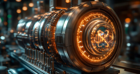 Leinwandbilder - Quantum processors demonstrate superposition and entanglement capabilities, showcasing intricate designs. Advanced algorithms optimize performance, enhancing computations in future applications.