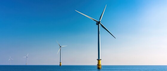 Poster - Offshore Wind Revolution Cutting-Edge Renewable Infrastructure Transforming Global Energy Landscape with Sleek, Sustainable Turbine Technology