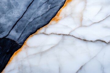 Poster - Abstract Luxury Marble Texture Minimalist Art Surface with Blue, White, and Gold Tones - High-End Design Backdrop for Premium Branding and Creative Visualization