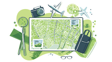 vector style of a travel website
