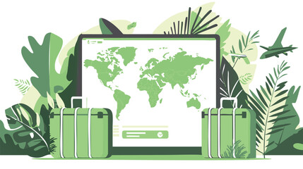 vector style of a travel website