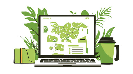 vector style of a travel website