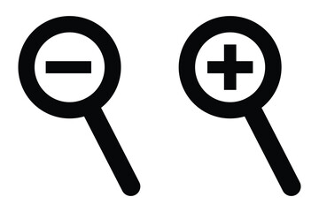 Wall Mural - Zoom in zoom out icon symbol sign vector illustration design. Search icon vector illustration eps 888.