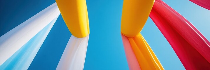 Leinwandbilder - Vibrant Modern Minimalism Bold Geometric Color-Block Design Showcasing Contemporary Digital Art and Creative Visual Communication Trends