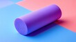 © Firadoaw - A soft purple foam roller, a tool for both exercise and relaxation, lay on a pastel backdrop, promising relief and rejuvenation for the body and mind.