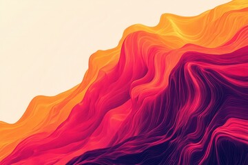 Poster - Dynamic abstract background with energetic waves in red and orange hues conveying motion and vibrance