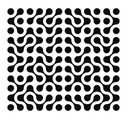 Leinwandbilder - Set black metaballs isolated on a white background. Modern contemporary geometric shapes and elements. Vector illustration