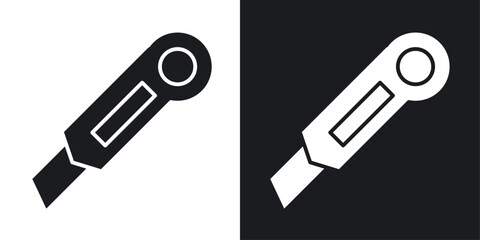 Cutter Icons vectors set for web designs in black colors