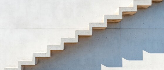 Poster - Minimalist Architectural Progression Concrete Staircase Design Embodying Spatial Innovation, Structural Elegance and Corporate Growth Aesthetics