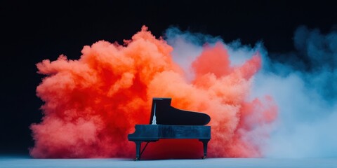Fototapete - Chromatic Resonance Immersive Musical Transformation - Explosive Color Performance Art for Creative Industries and Digital Content Marketing