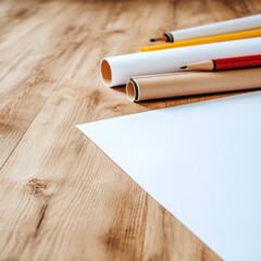 Aufkleber - Minimalist Creative Workspace Architectural Design Essentials - Sustainable Studio Workflow with Eco-Conscious Drafting Tools and Mindful Productivity