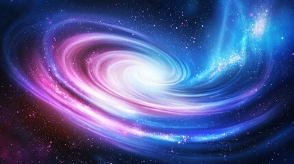 a vibrant swirl of pink and blue light captures the beauty of a galaxy in deep space, showcasing cos