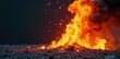 © Sathaporn - Fiery explosion of flames and ash on a plain background, natural, explosion