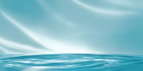Poster - Soft sunlight creating tranquil atmosphere over gentle water waves