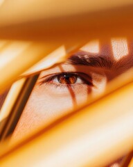Poster - Golden Hour Vulnerability Intimate Macro Portrait Exploring Gen Z Emotional Depth, Minimalist Identity, and Artistic Self-Expression in Contemporary Visual Storytelling
