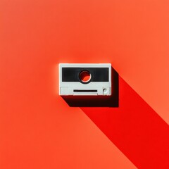 Leinwandbilder - Retro-Tech Nostalgia Vintage Cassette Player Reimagined - Minimalist Design Meets Digital Streaming Aesthetic for Millennial Content Creators