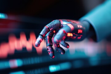 Leinwandbilder - Cybernetic Fusion Next-Gen Prosthetic Innovation Showcasing Advanced Robotics, AI-Driven Design, and Human-Machine Symbiosis in Precision Engineering