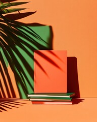 Aufkleber - Minimalist Study Sanctuary Tropical Aesthetic Productivity Styling with Bold Color-Block Learning Essentials - Modern Educational Design and Creative Workspace Inspiration