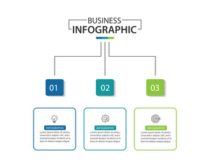 Wall Mural - Design template for vector infographic labels with icons and 3 options or steps.	