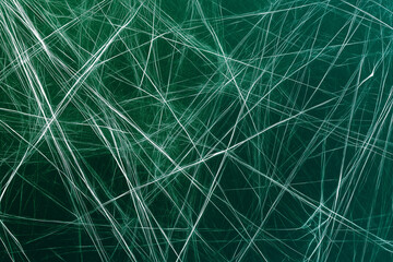 Wall Mural - green abstract geometric scratches background lines. modern abstract black dark green effect pattern
