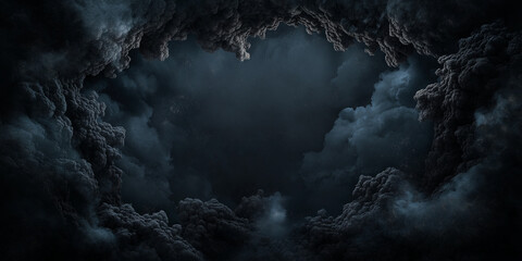 Wall Mural - A dark sky with clouds and stars