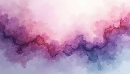Aufkleber - Abstract pink, purple ink background. Watercolor texture, dreamy design. Aethereal, soft, delicate gradient. Calming, peaceful, serene romantic feel. Elegant, beautiful trendy stylish vibrant