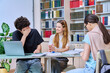 © Valerii Honcharuk - Group of college students are studying in library class