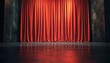 © Tetiana - Anticipating Performance: Empty Stage With Red Curtain Awaits In Eager Expectation Of The Show To Begin. Excitement Builds.