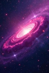 Wall Mural - vast expanse of swirling pink and purple gas in the vastness of space, stars, interstellar medium, a