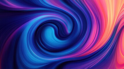 Fototapete - Colorful swirling patterns create a dynamic and balanced abstract background that captivates the viewers attention with modern vibrancy