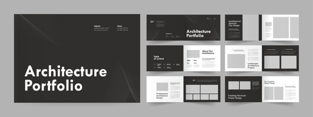 Wall Mural - architecture portfolio brochure, architecture portfolio design
