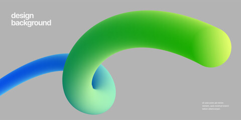 Wall Mural - background with wavy gradient shapes. colorful squiggles gradient lines design for social media, pos