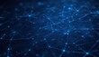 © Na - The abstract blue geometrical background features a intricate connection structure, with dots and lines seamlessly linking together to create a futuristic technology HUD element