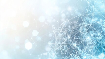 Abstract light blue network connection background.