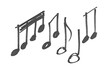 © dule964 - Doodle music, hand draw black marker, isolated on white