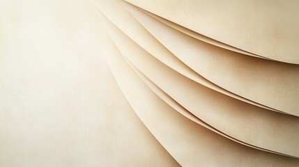 Aufkleber - Elegant cream and brown book page texture with golden ratio fold for scholarly designs